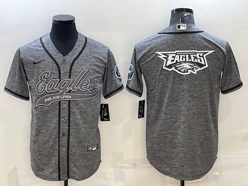 Men Philadelphia Eagles blank hemp ash 2022 Nike Co branded NFL Jerseys->philadelphia eagles->NFL Jersey